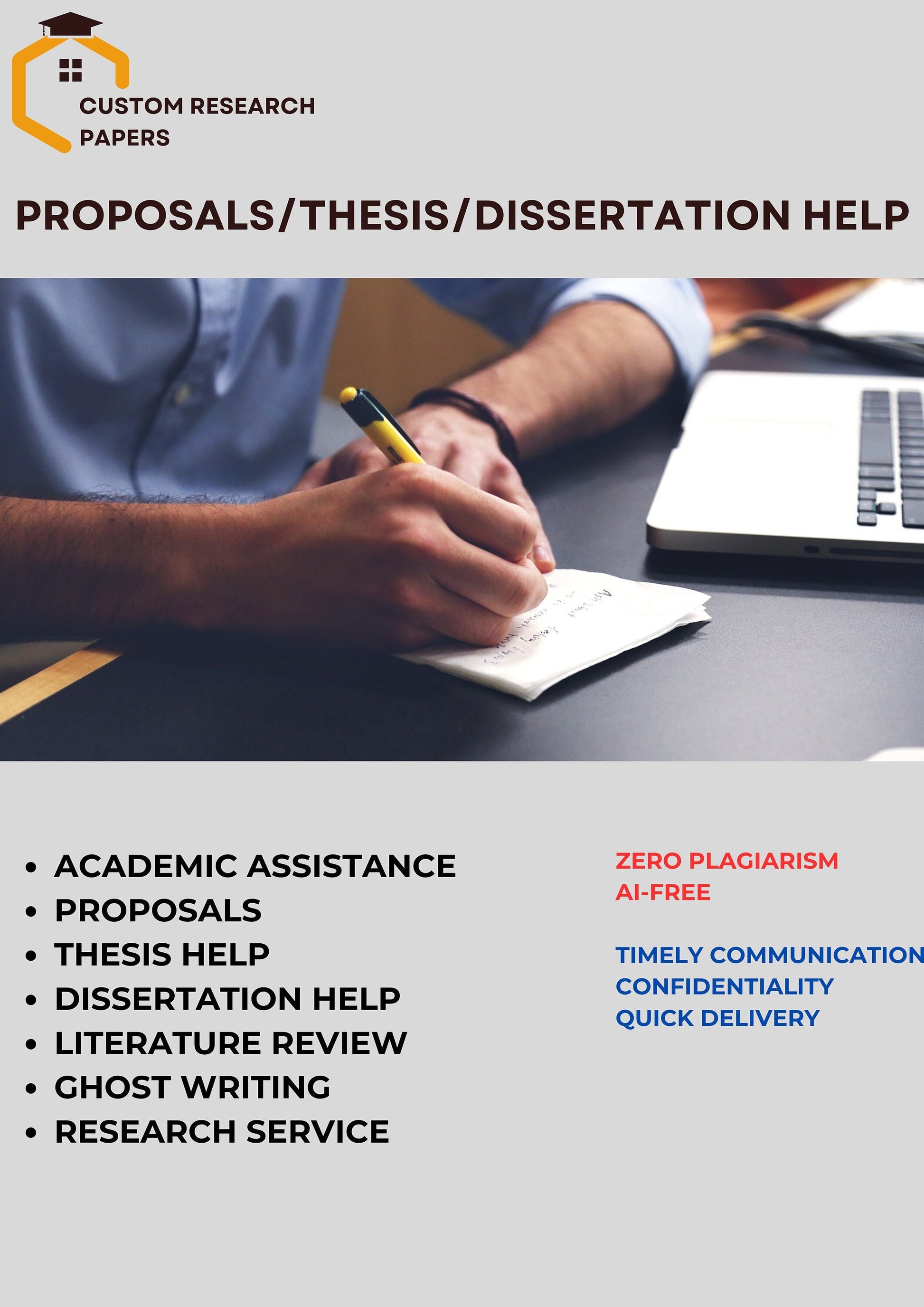 Writing Service, Proposals, Literature Review, Research Papers, Dissertations, Tutoring, Undergraduate and Masters